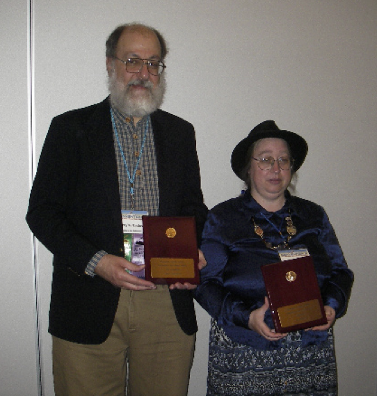 Best Novel Winners show their awards